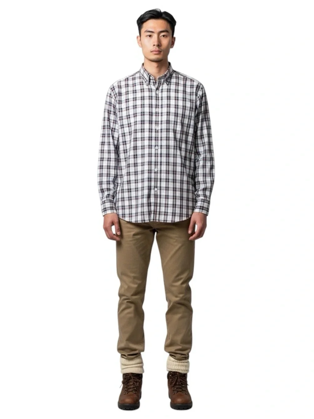 NAT NAST Luxury Originals L/S Button Down Checked Shirt Size Medium